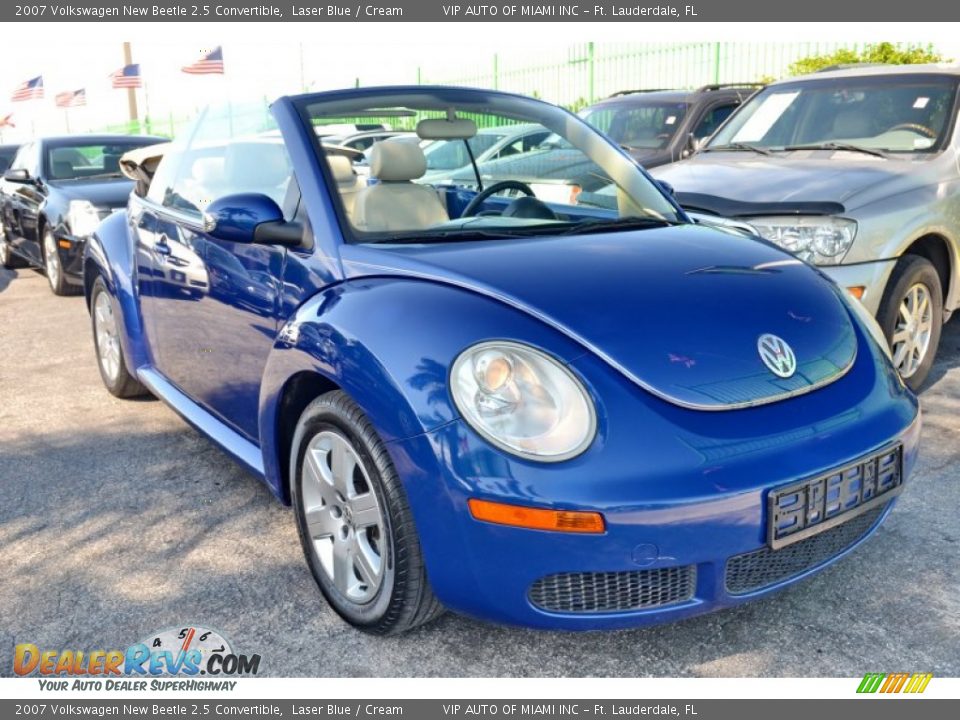 2007 Volkswagen New Beetle 2.5 Convertible Laser Blue / Cream Photo #23