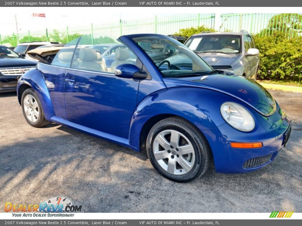 2007 Volkswagen New Beetle 2.5 Convertible Laser Blue / Cream Photo #24