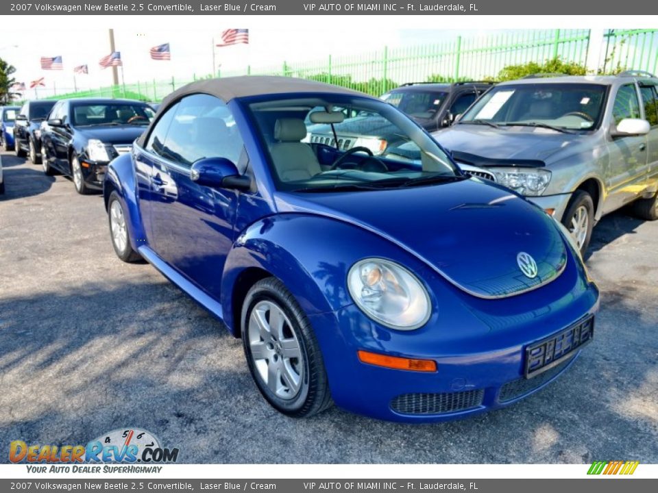 2007 Volkswagen New Beetle 2.5 Convertible Laser Blue / Cream Photo #32