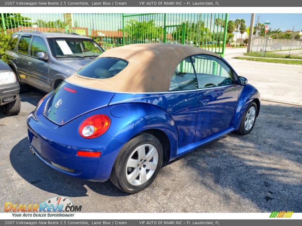 2007 Volkswagen New Beetle 2.5 Convertible Laser Blue / Cream Photo #34