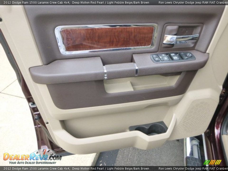 2012 Dodge Ram 1500 Laramie Crew Cab 4x4 Deep Molten Red Pearl / Light Pebble Beige/Bark Brown Photo #14