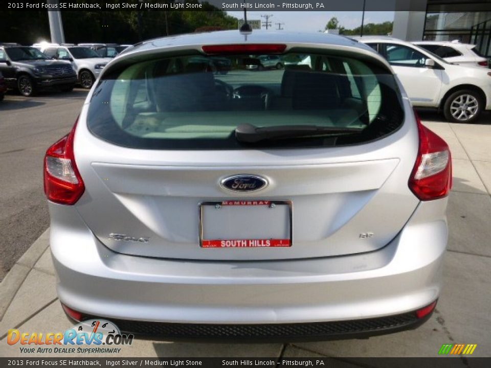 2013 Ford Focus SE Hatchback Ingot Silver / Medium Light Stone Photo #4
