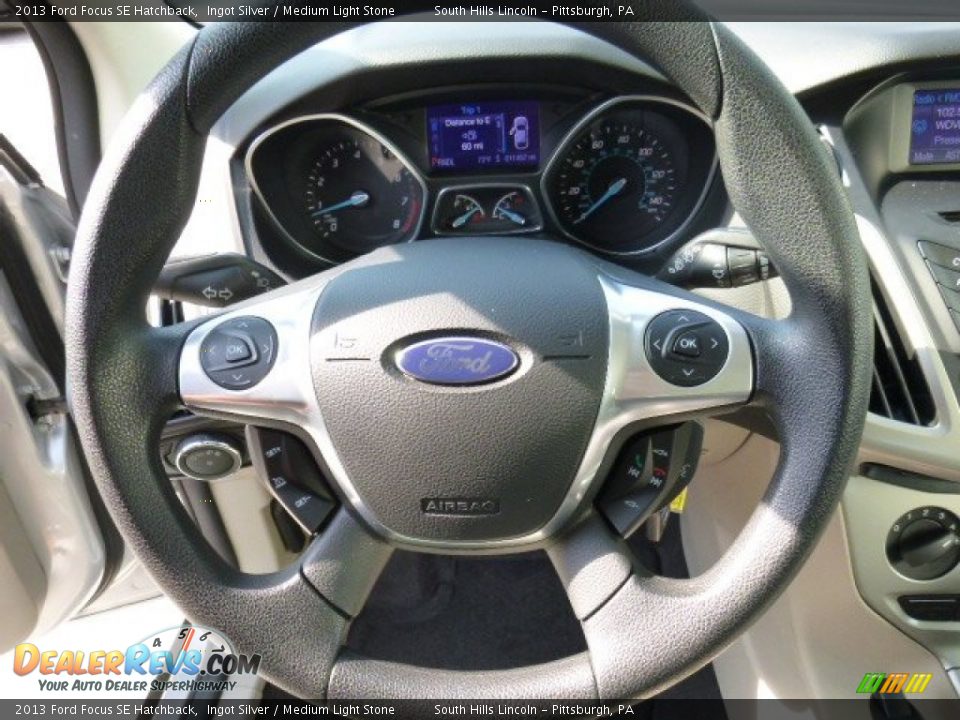 2013 Ford Focus SE Hatchback Ingot Silver / Medium Light Stone Photo #22