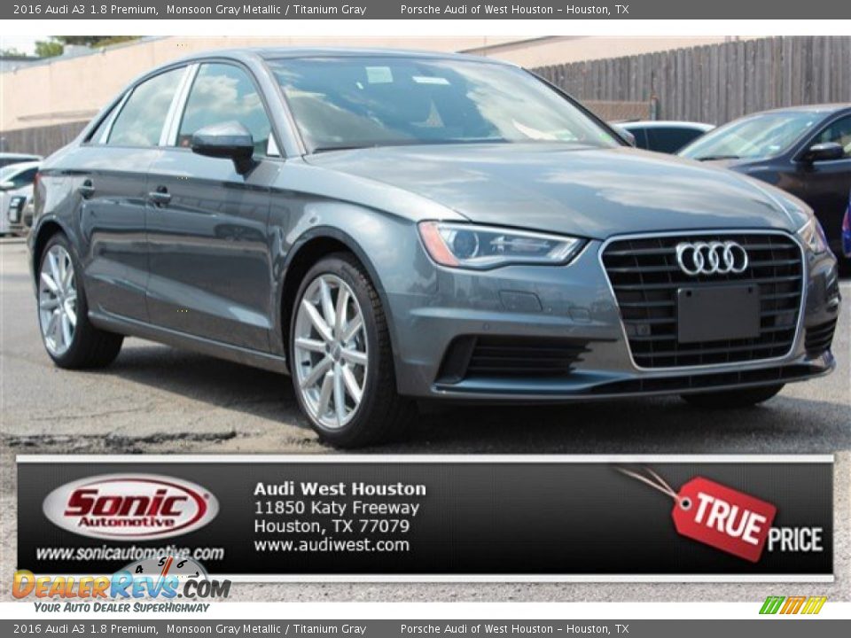 2016 Audi A3 1.8 Premium Monsoon Gray Metallic / Titanium Gray Photo #1