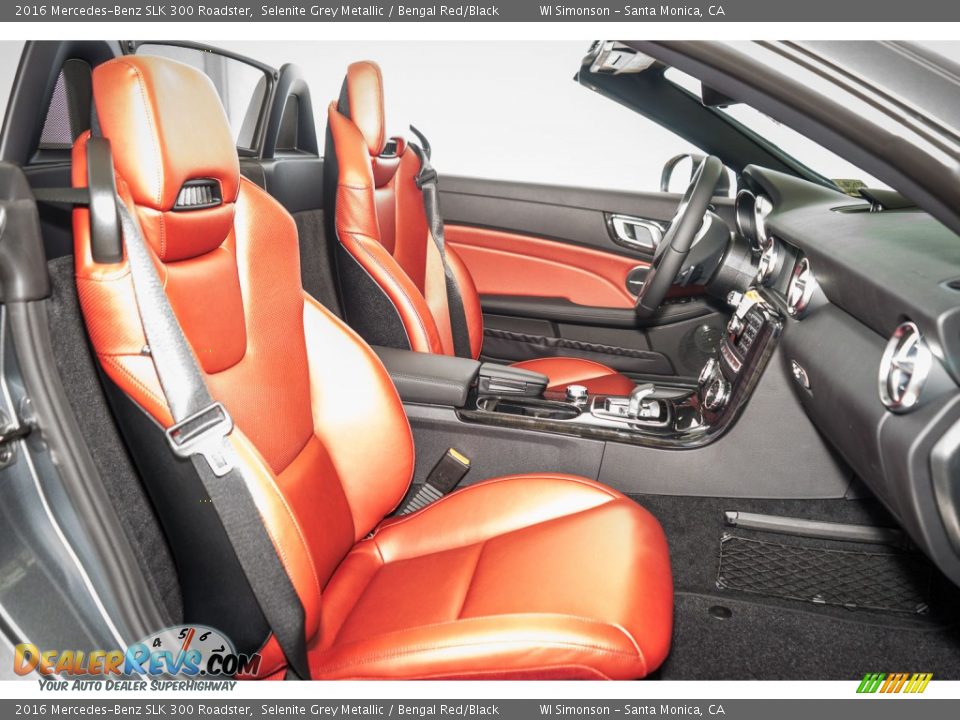 Bengal Red/Black Interior - 2016 Mercedes-Benz SLK 300 Roadster Photo #2