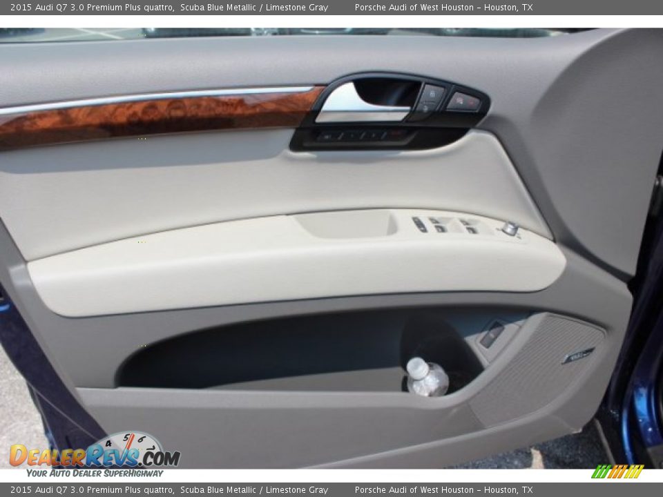 2015 Audi Q7 3.0 Premium Plus quattro Scuba Blue Metallic / Limestone Gray Photo #8