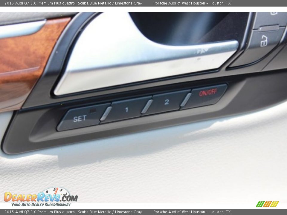 2015 Audi Q7 3.0 Premium Plus quattro Scuba Blue Metallic / Limestone Gray Photo #10