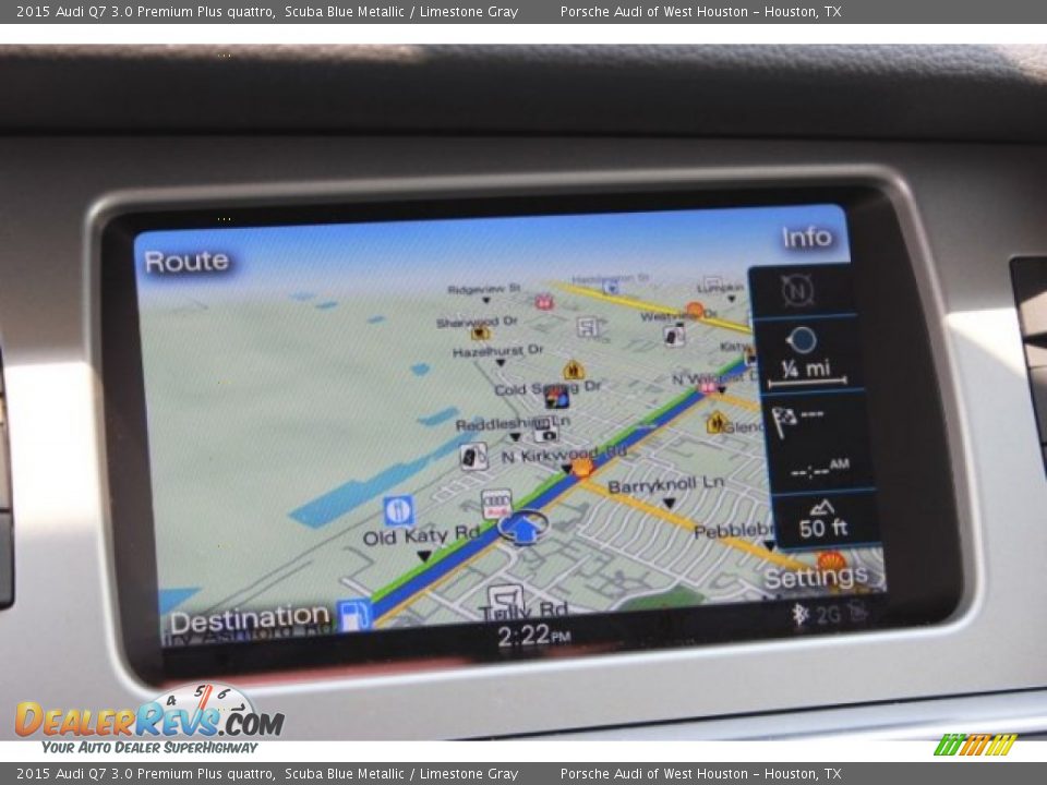 2015 Audi Q7 3.0 Premium Plus quattro Scuba Blue Metallic / Limestone Gray Photo #20
