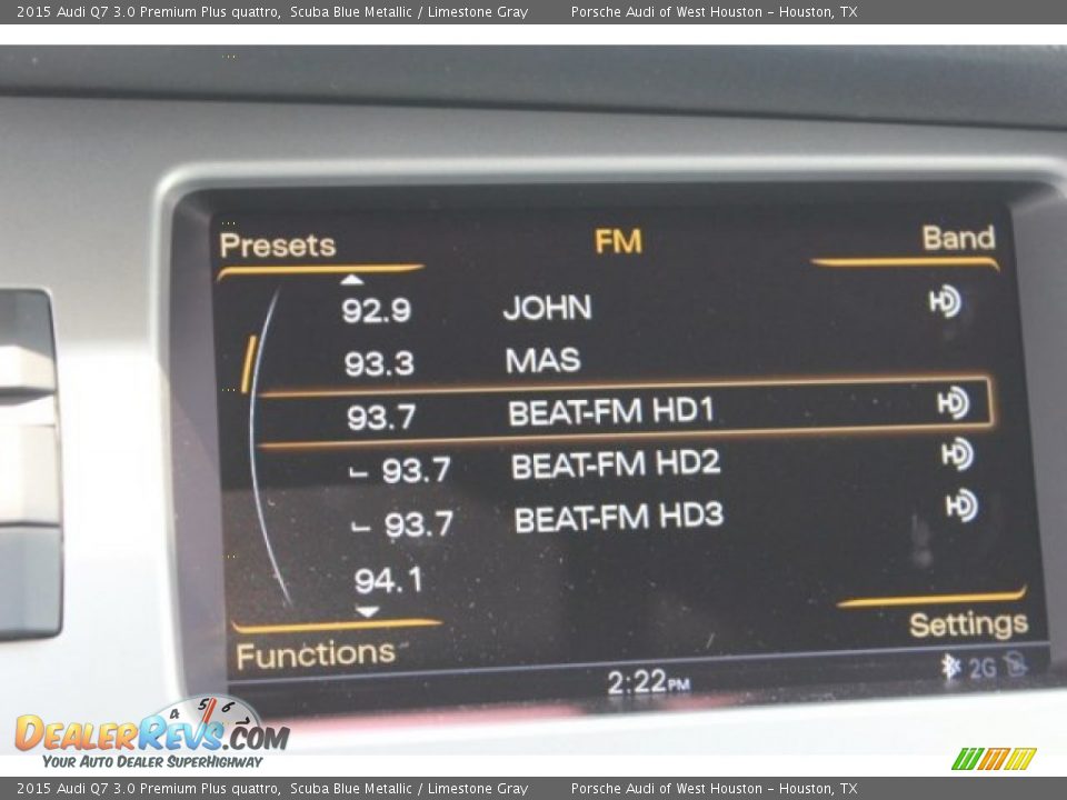 2015 Audi Q7 3.0 Premium Plus quattro Scuba Blue Metallic / Limestone Gray Photo #22