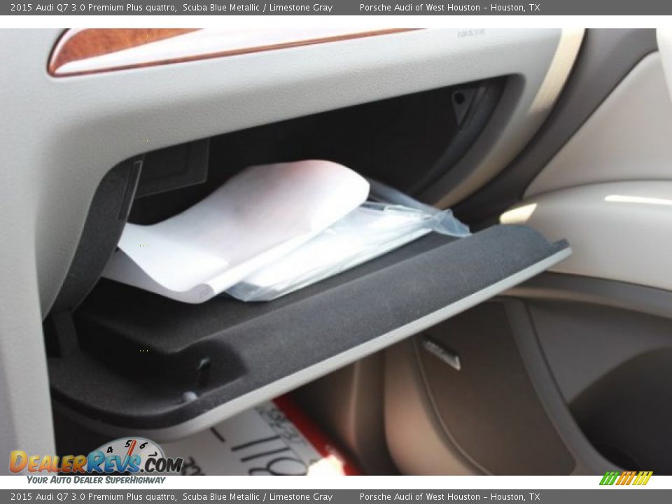 2015 Audi Q7 3.0 Premium Plus quattro Scuba Blue Metallic / Limestone Gray Photo #25