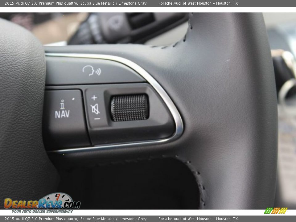 2015 Audi Q7 3.0 Premium Plus quattro Scuba Blue Metallic / Limestone Gray Photo #28
