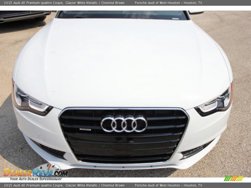2015 Audi A5 Premium quattro Coupe Glacier White Metallic / Chestnut Brown Photo #2
