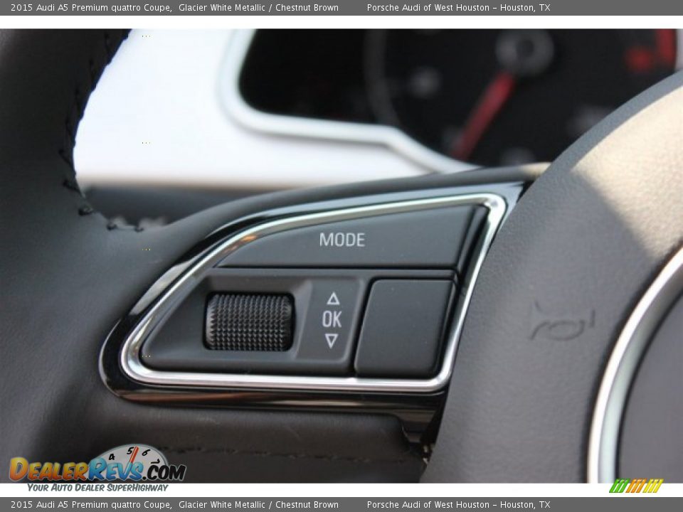 2015 Audi A5 Premium quattro Coupe Glacier White Metallic / Chestnut Brown Photo #19