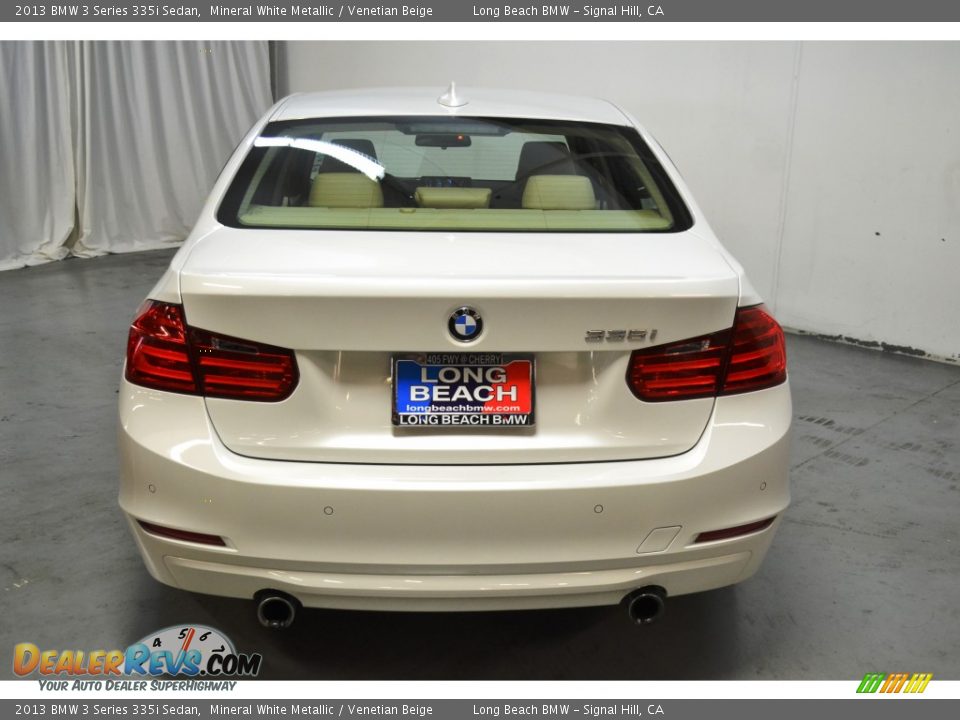 2013 BMW 3 Series 335i Sedan Mineral White Metallic / Venetian Beige Photo #7