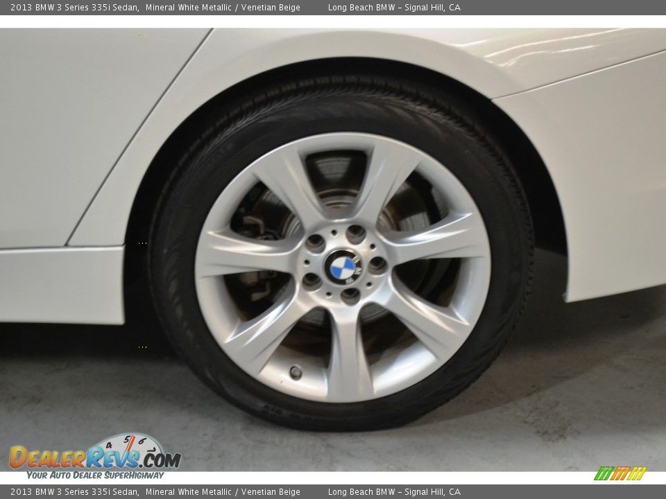 2013 BMW 3 Series 335i Sedan Mineral White Metallic / Venetian Beige Photo #8