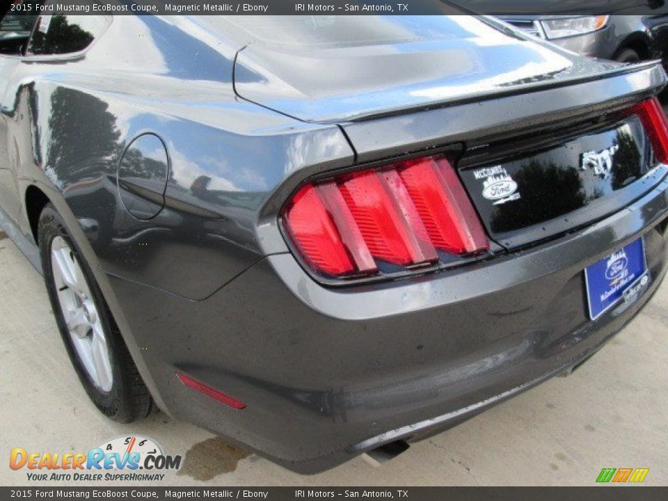 2015 Ford Mustang EcoBoost Coupe Magnetic Metallic / Ebony Photo #6