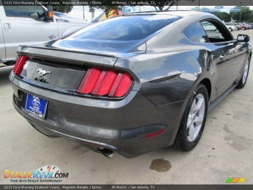 2015 Ford Mustang EcoBoost Coupe Magnetic Metallic / Ebony Photo #8