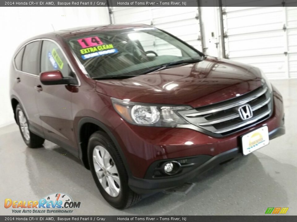 2014 Honda CR-V EX AWD Basque Red Pearl II / Gray Photo #3