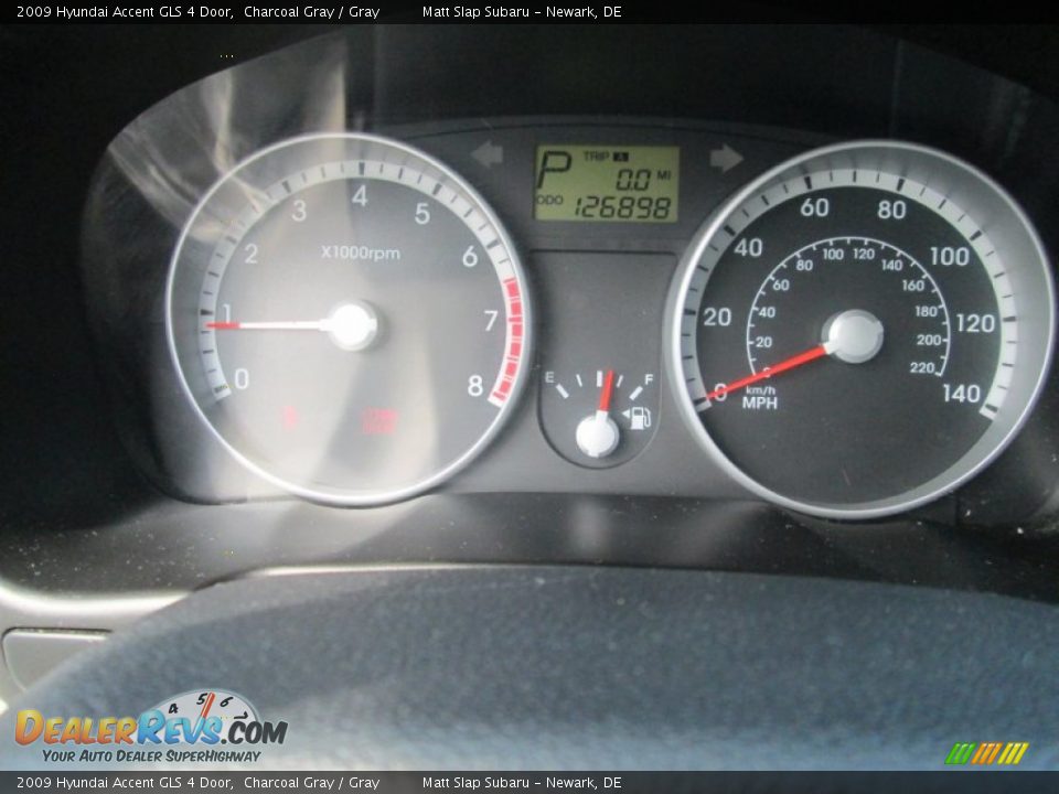 2009 Hyundai Accent GLS 4 Door Charcoal Gray / Gray Photo #25