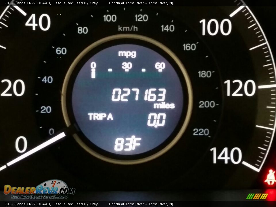 2014 Honda CR-V EX AWD Basque Red Pearl II / Gray Photo #30