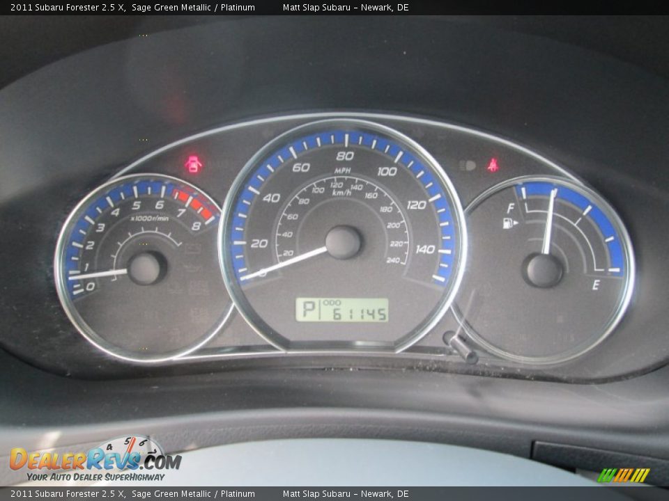 2011 Subaru Forester 2.5 X Sage Green Metallic / Platinum Photo #27