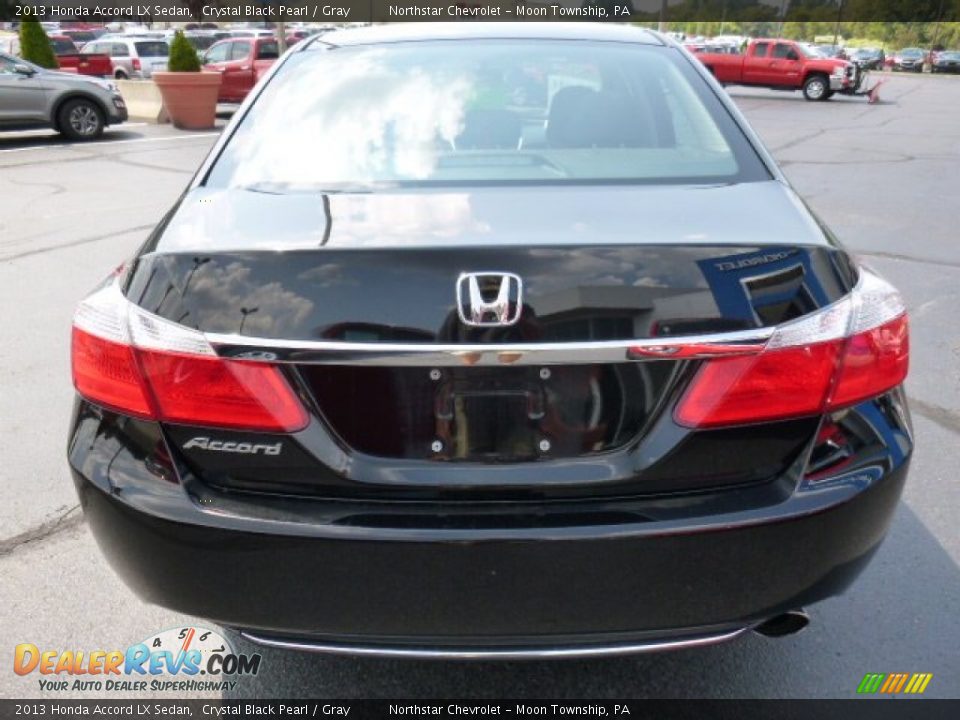 2013 Honda Accord LX Sedan Crystal Black Pearl / Gray Photo #4