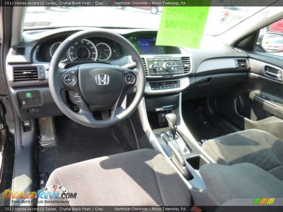 2013 Honda Accord LX Sedan Crystal Black Pearl / Gray Photo #12