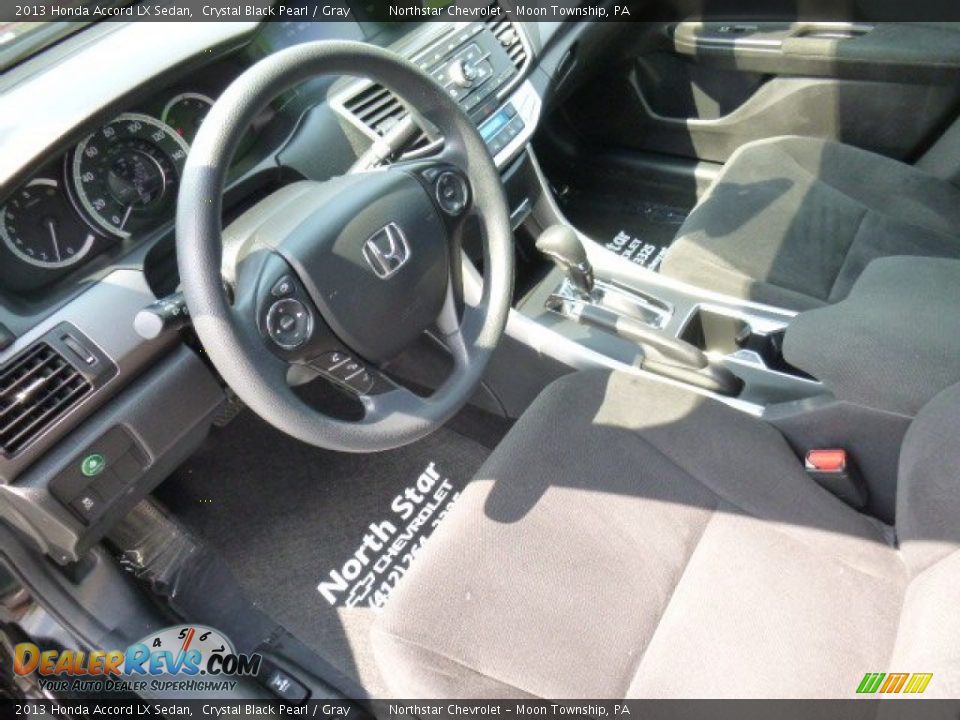 2013 Honda Accord LX Sedan Crystal Black Pearl / Gray Photo #15