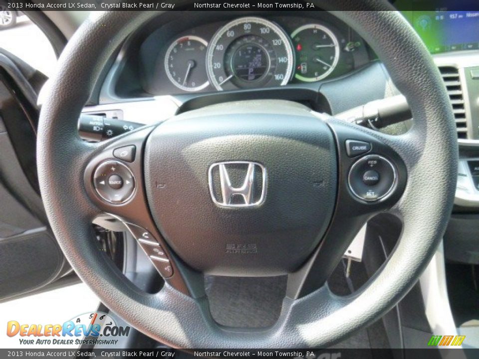 2013 Honda Accord LX Sedan Crystal Black Pearl / Gray Photo #17