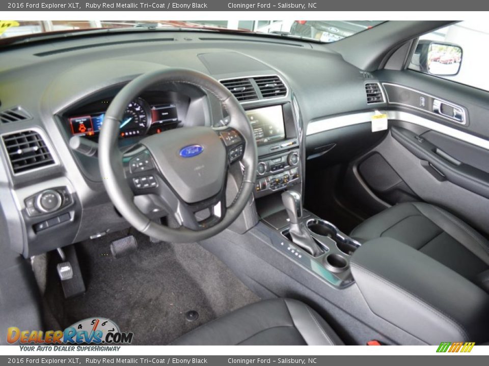 Ebony Black Interior - 2016 Ford Explorer XLT Photo #8