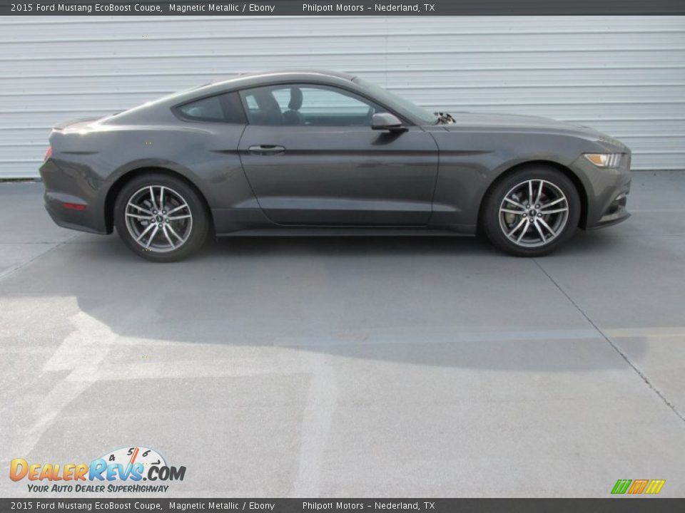 2015 Ford Mustang EcoBoost Coupe Magnetic Metallic / Ebony Photo #3