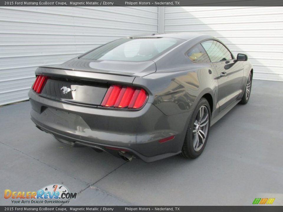 2015 Ford Mustang EcoBoost Coupe Magnetic Metallic / Ebony Photo #4