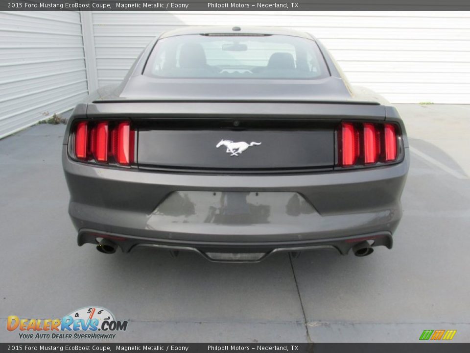 2015 Ford Mustang EcoBoost Coupe Magnetic Metallic / Ebony Photo #5
