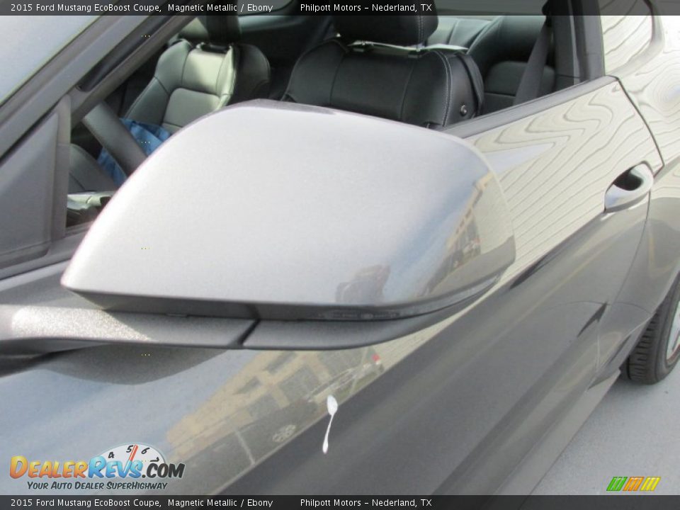 2015 Ford Mustang EcoBoost Coupe Magnetic Metallic / Ebony Photo #12
