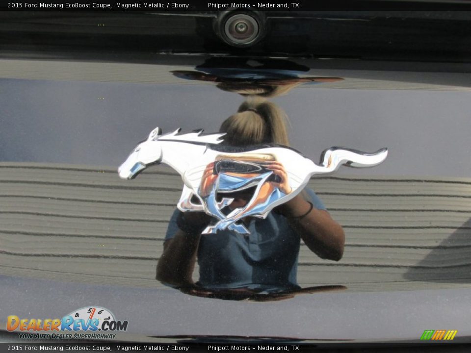 2015 Ford Mustang EcoBoost Coupe Magnetic Metallic / Ebony Photo #13