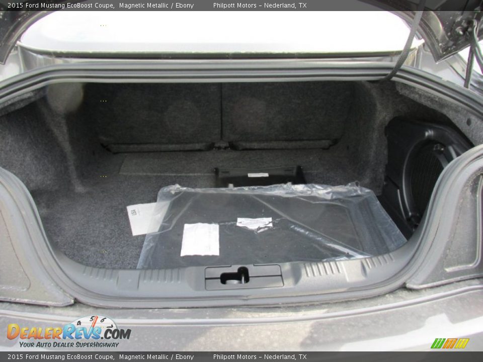 2015 Ford Mustang EcoBoost Coupe Magnetic Metallic / Ebony Photo #14