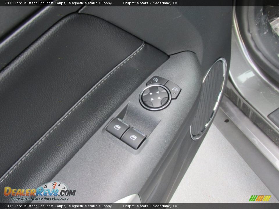 2015 Ford Mustang EcoBoost Coupe Magnetic Metallic / Ebony Photo #17