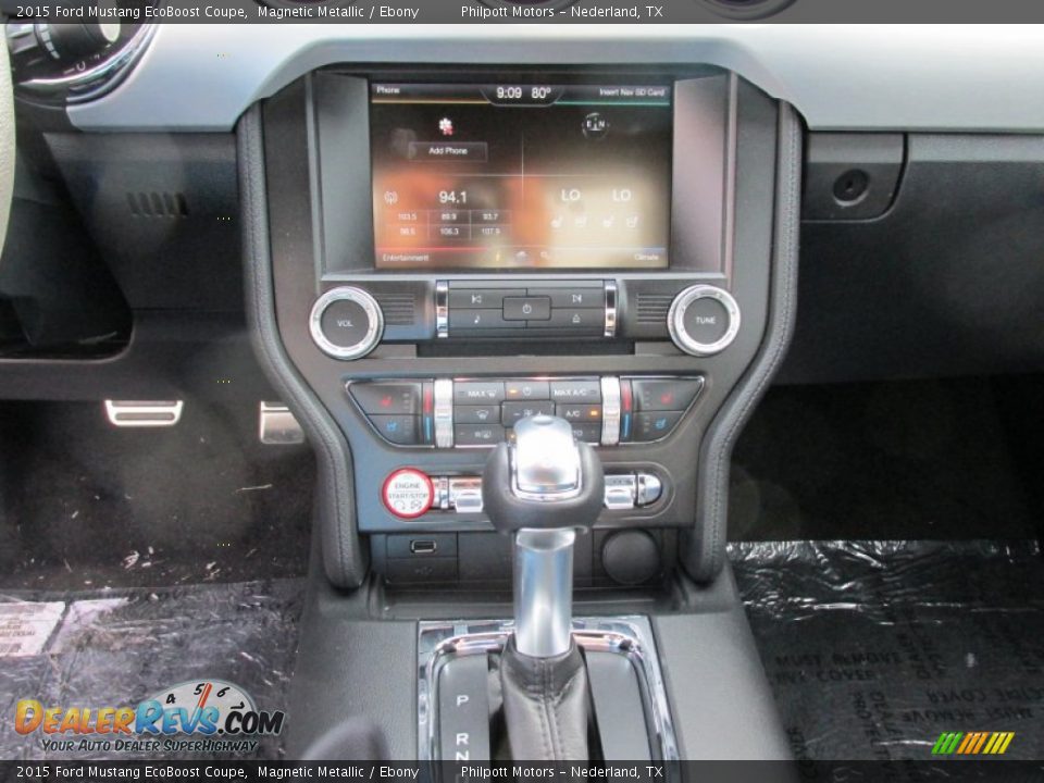2015 Ford Mustang EcoBoost Coupe Magnetic Metallic / Ebony Photo #22
