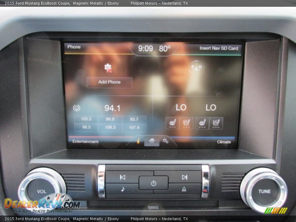 2015 Ford Mustang EcoBoost Coupe Magnetic Metallic / Ebony Photo #23