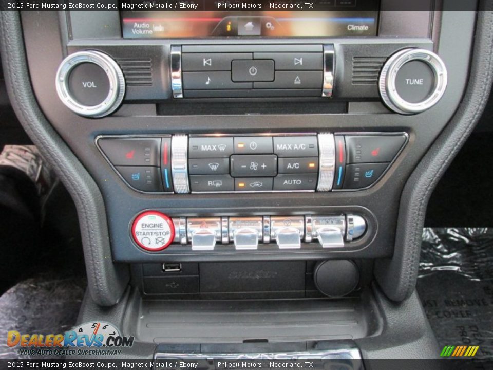 2015 Ford Mustang EcoBoost Coupe Magnetic Metallic / Ebony Photo #24