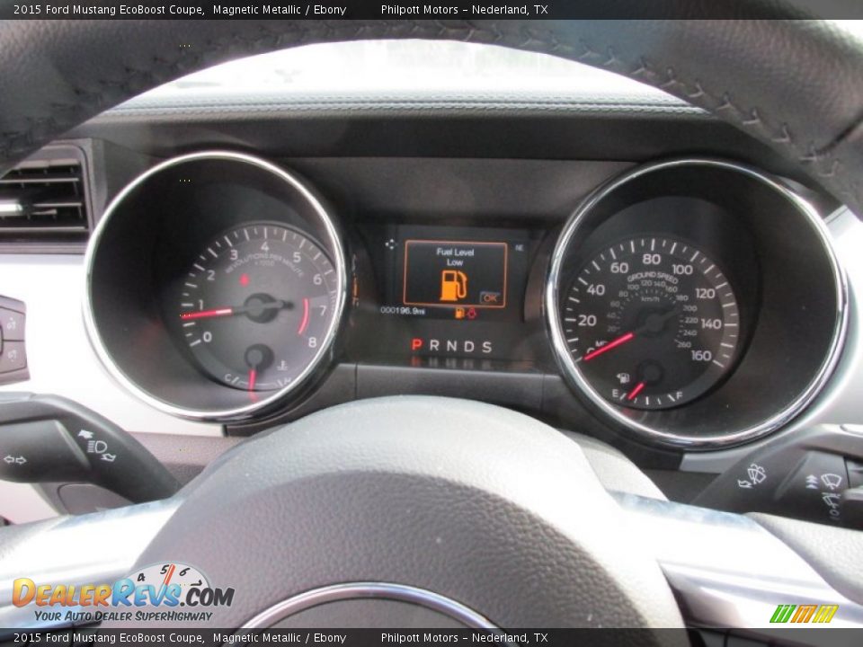 2015 Ford Mustang EcoBoost Coupe Magnetic Metallic / Ebony Photo #27