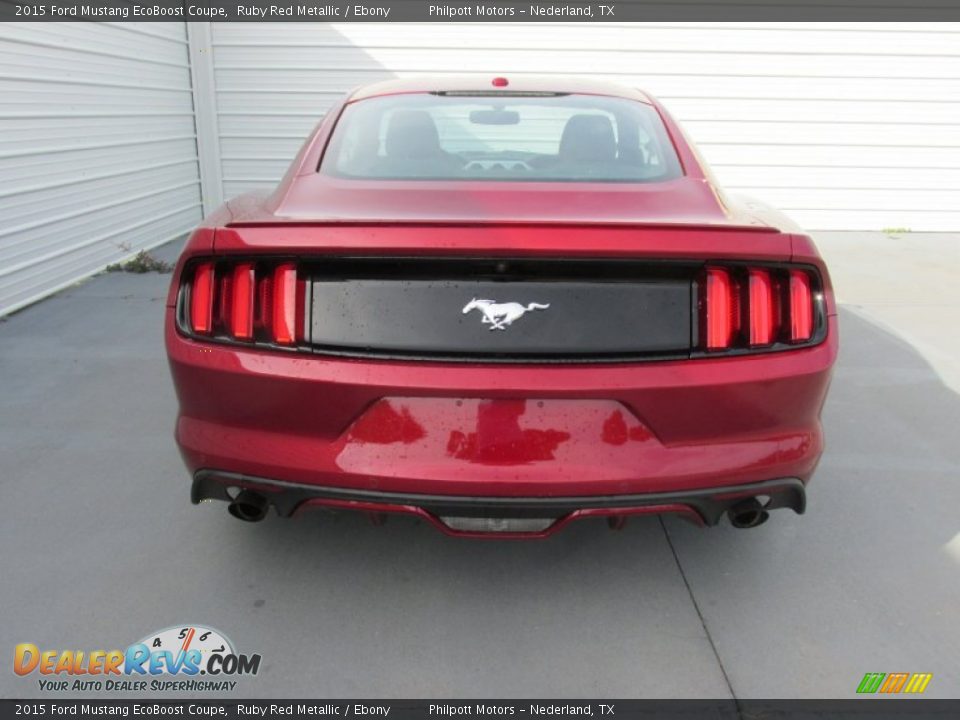 2015 Ford Mustang EcoBoost Coupe Ruby Red Metallic / Ebony Photo #5