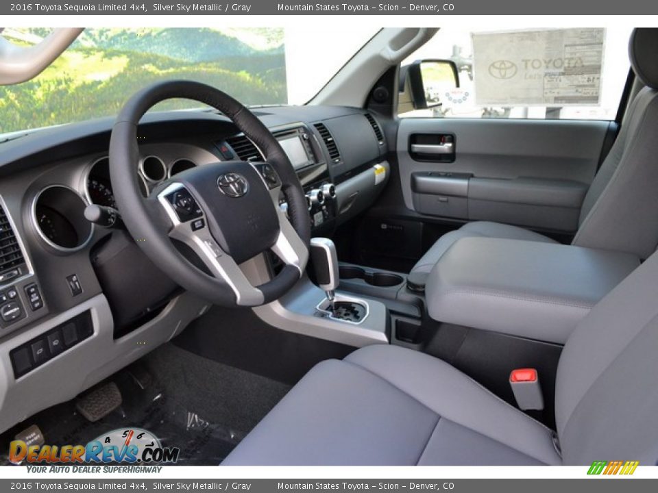 Gray Interior - 2016 Toyota Sequoia Limited 4x4 Photo #5