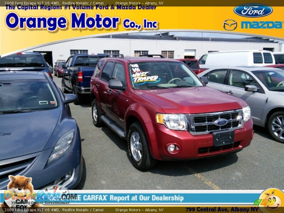 2008 Ford Escape XLT V6 4WD Redfire Metallic / Camel Photo #1
