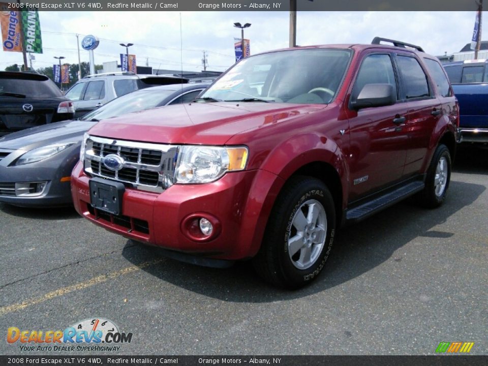 2008 Ford Escape XLT V6 4WD Redfire Metallic / Camel Photo #3