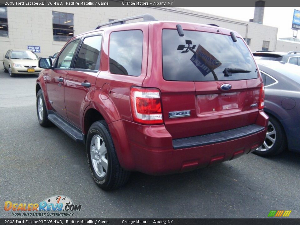 2008 Ford Escape XLT V6 4WD Redfire Metallic / Camel Photo #4