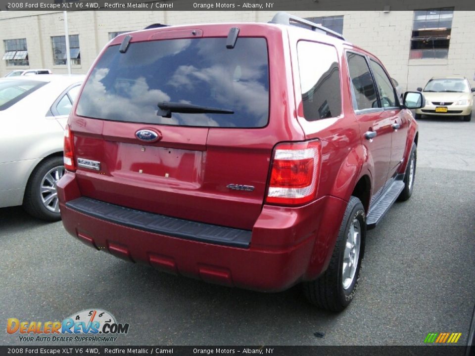 2008 Ford Escape XLT V6 4WD Redfire Metallic / Camel Photo #5
