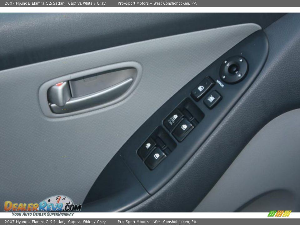 2007 Hyundai Elantra GLS Sedan Captiva White / Gray Photo #9