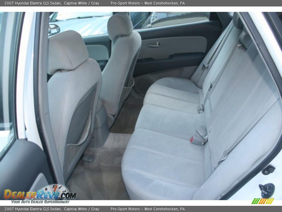 2007 Hyundai Elantra GLS Sedan Captiva White / Gray Photo #14