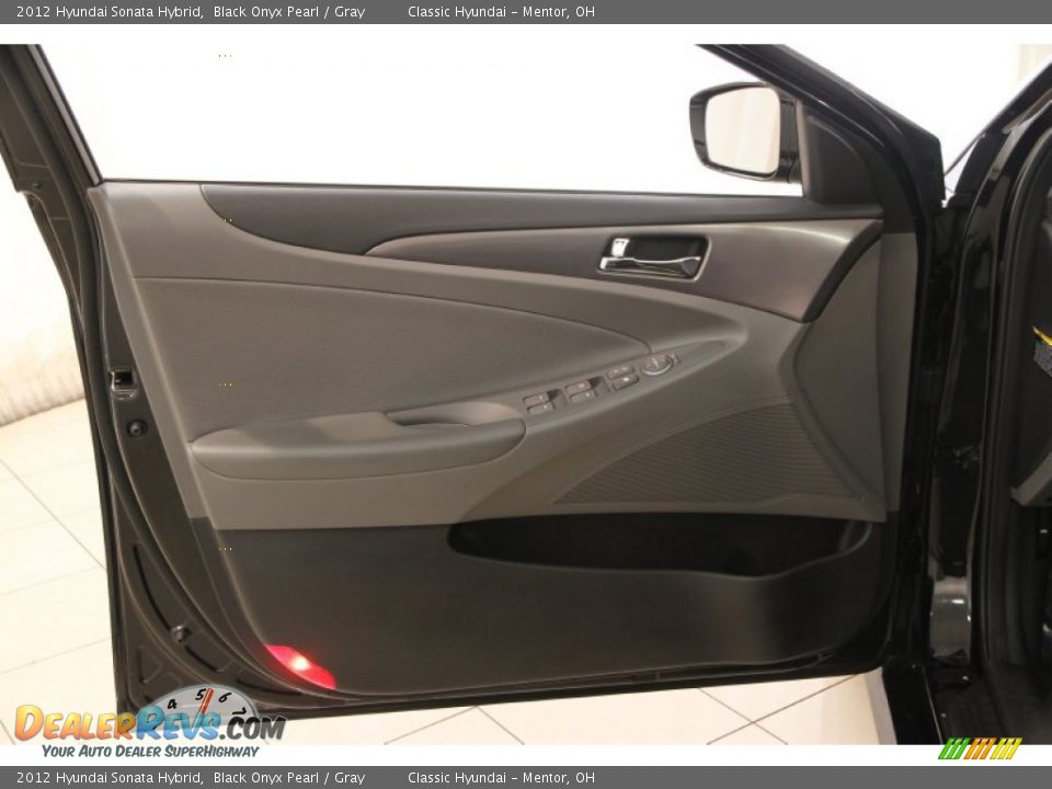 2012 Hyundai Sonata Hybrid Black Onyx Pearl / Gray Photo #4